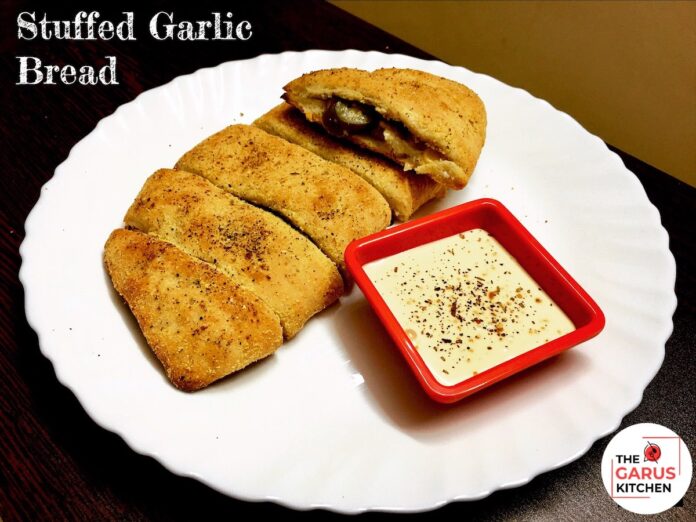 Dominos Stuffed Garlic Bread Recipe | Stuffed Garlic Bread Sticks Recipe