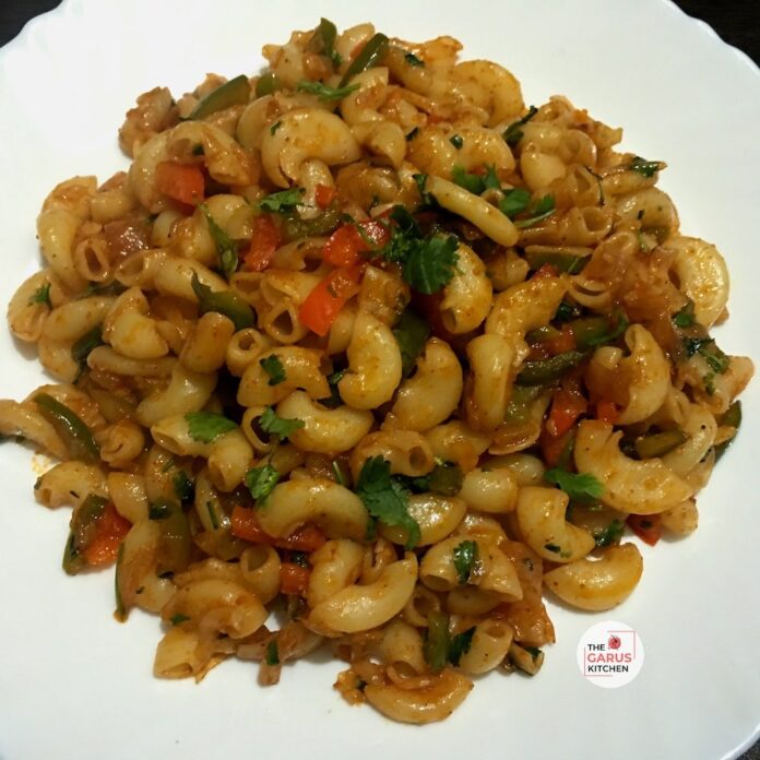 Indian style veg macaroni pasta recipe | vegetable macaroni recipe