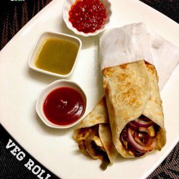 veg frankie recipe | veg kathi roll recipe | veg roll recipe | vegetable roll recipe