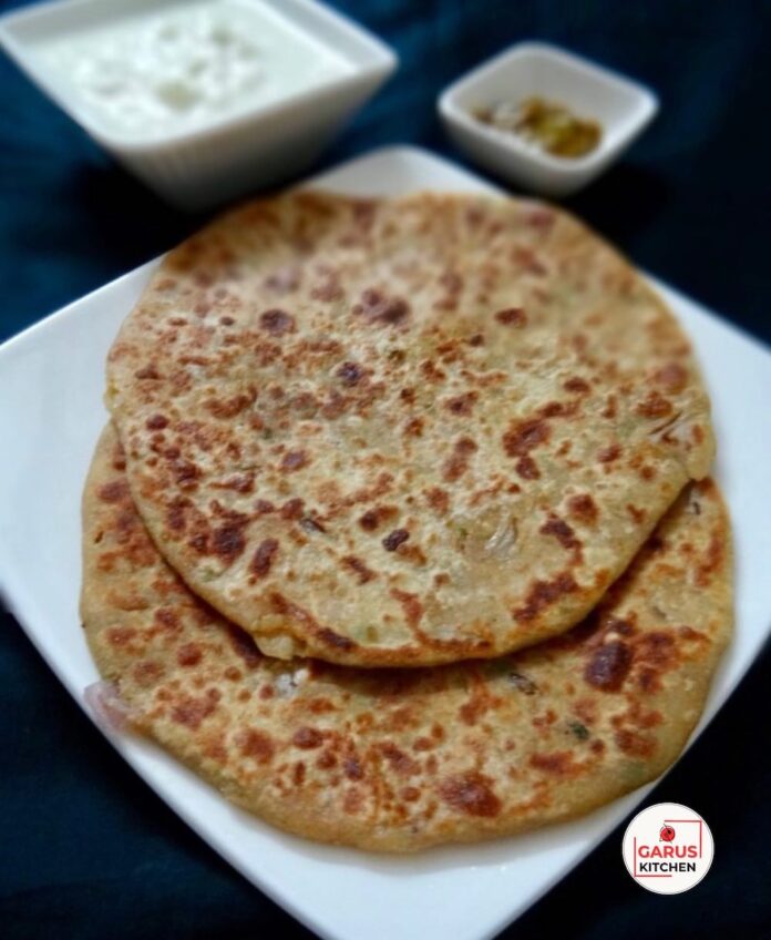 Aloo Pyaaz Paratha Recipe | Flatbread stuffed with potato and onions | How to make aloo paratha - Dhaba style
