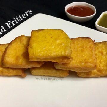 bread fritters recipe | bread pakora recipe | bread bhaji recipe | how to make bread fritters