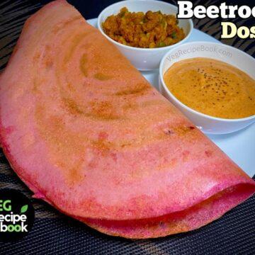 beetroot dosa recipe | pink dosa recipe | how to make crispy beet dosa | healthy paper dosa recipe