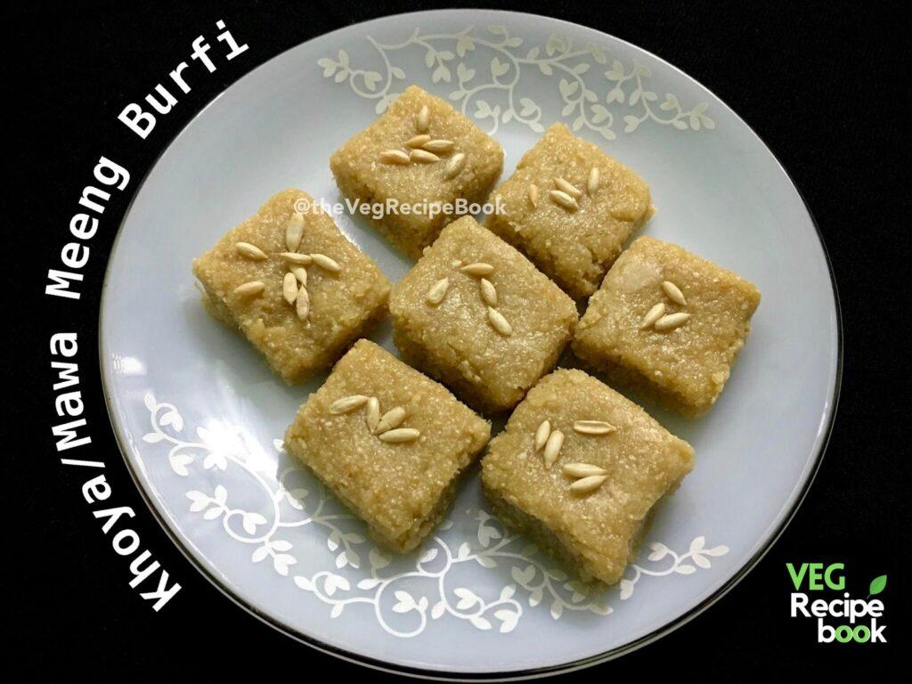 Khoya Meeng Burfi Recipe | Meeng Mawa Burfi Recipe | Ming Katli Recipe | How to make khoya meeng burfi