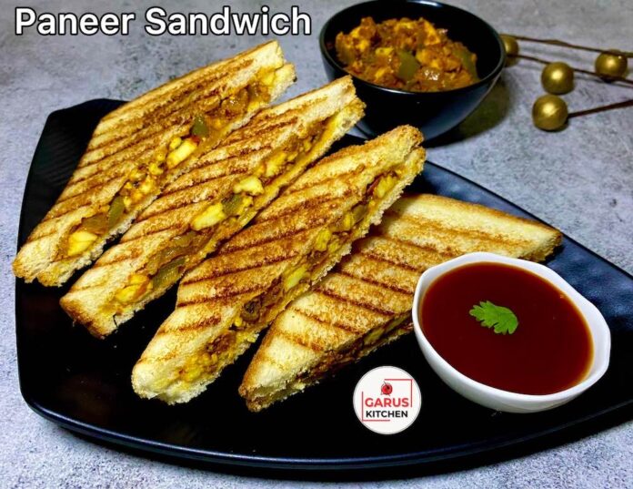 Paneer Sandwich Recipe | paneer grilled sandwich