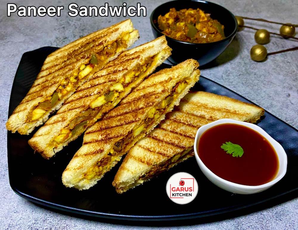 Paneer Sandwich Recipe | paneer grilled sandwich