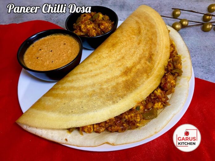 Paneer Chilli Dosa Recipe | Paneer Dosa Recipe