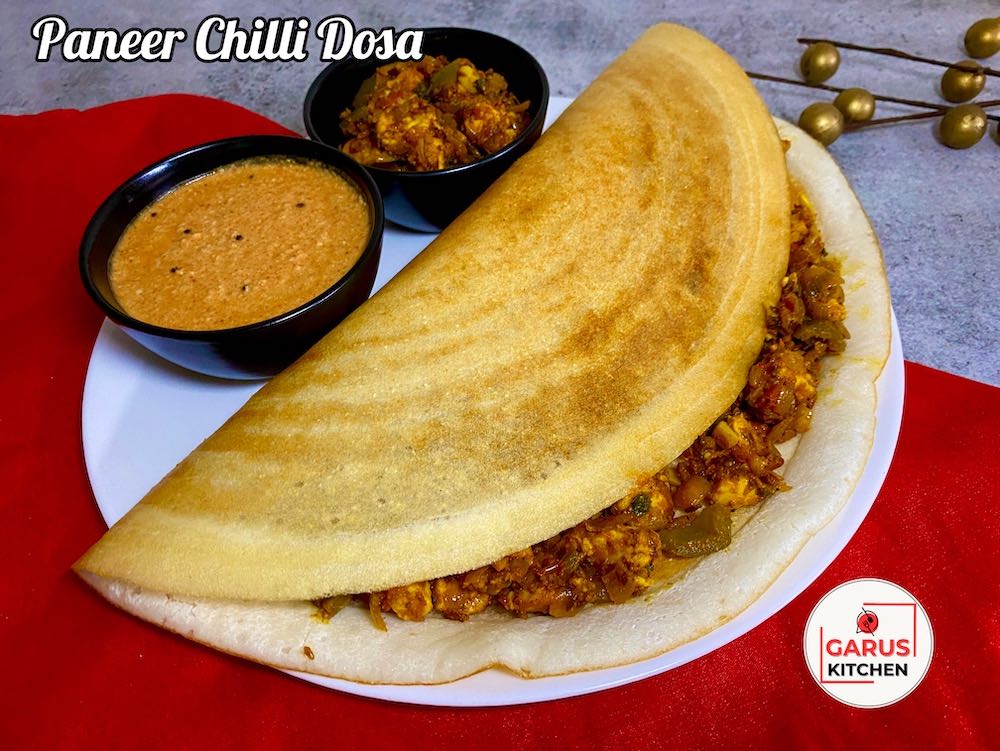 Paneer Chilli Dosa Recipe | Paneer Dosa Recipe