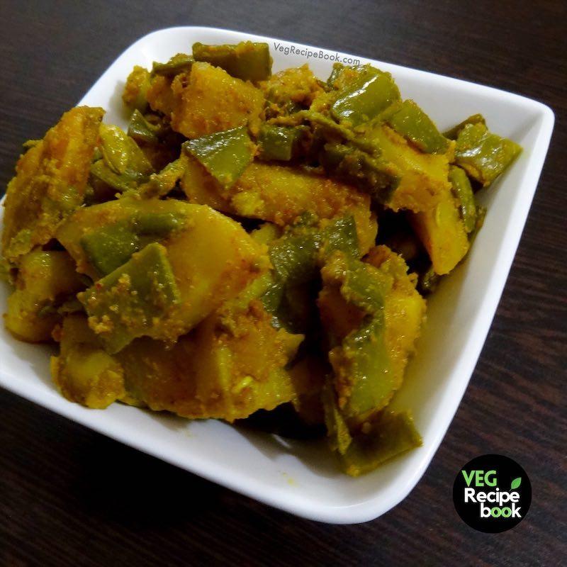 Broad Beans Aloo Sabzi Recipe | Flat Beans Sabji Recipe | How to make broad beans vegetable