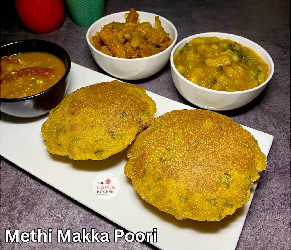 Makki Methi Puri Recipe | Methi Makai Atta Poori Recipe