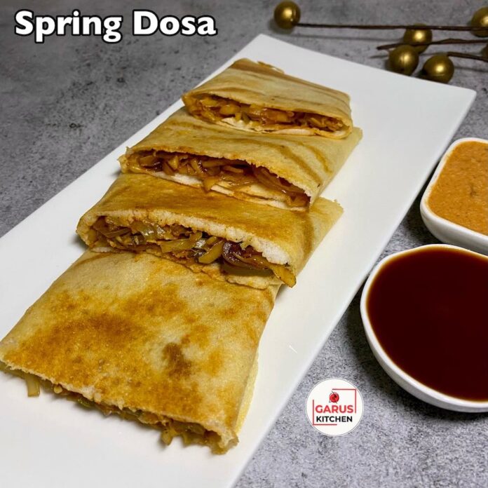 spring dosa recipe | spring roll dosa recipe