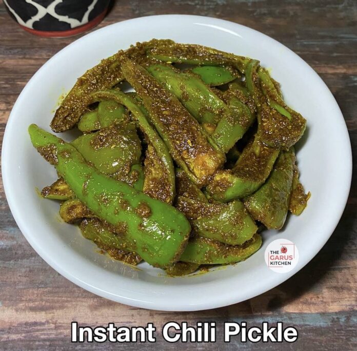 Quick and Spicy Instant Green Chili Pickle Recipe | Instant Chili Pickle Recipe | Hari Mirch ka Achar