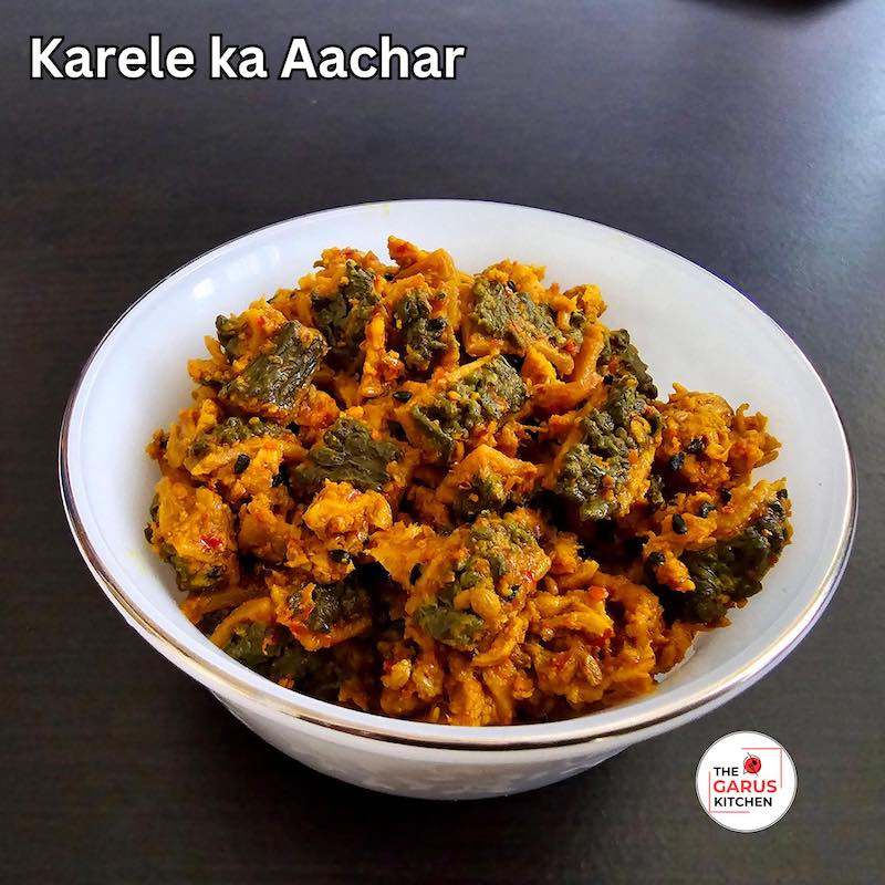 bitter gourd pickle recipe | karele ka achar recipe