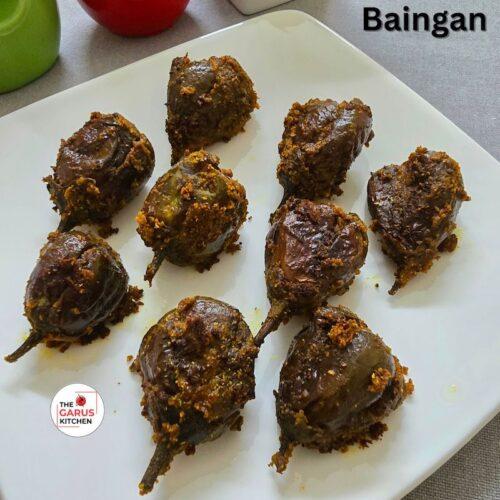 bharwa baingan recipe without onion and garlic | stuffed brinjal recipe | stuffed eggplant recipe indian style