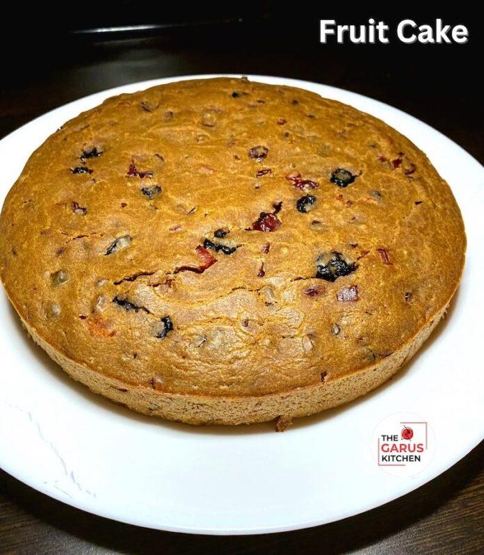 eggless fruit cake recipe | christmas cake recipe