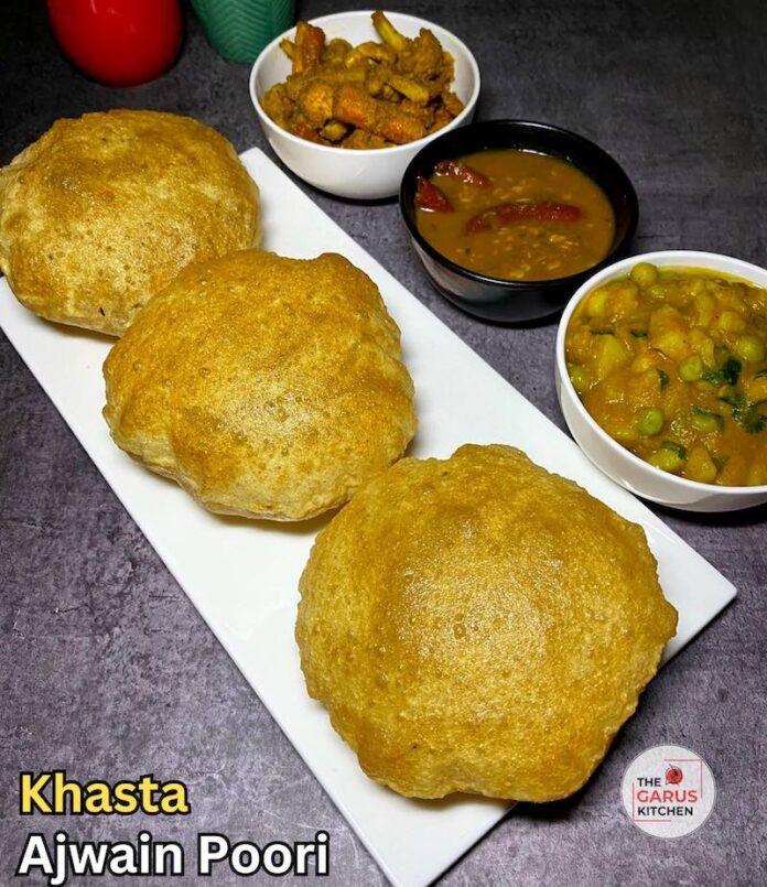 ajwain poori recipe | khasta ajwain puri recipe