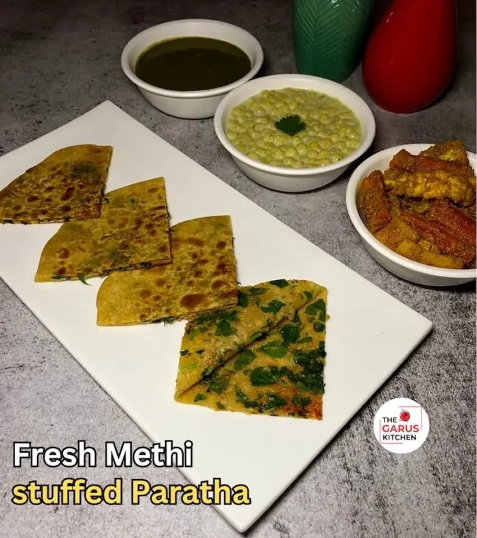 Methi stuffed Paratha Recipe | Quick Fenugreek stuffed Paratha Recipe