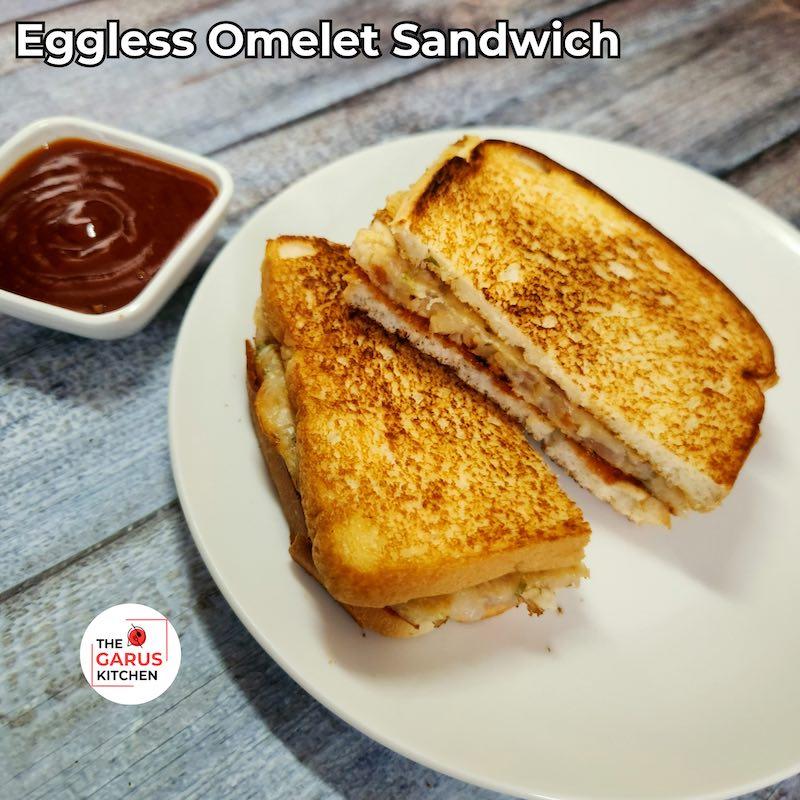 Eggless Omelet Sandwich Recipe | Egg Free Omelette Recipe