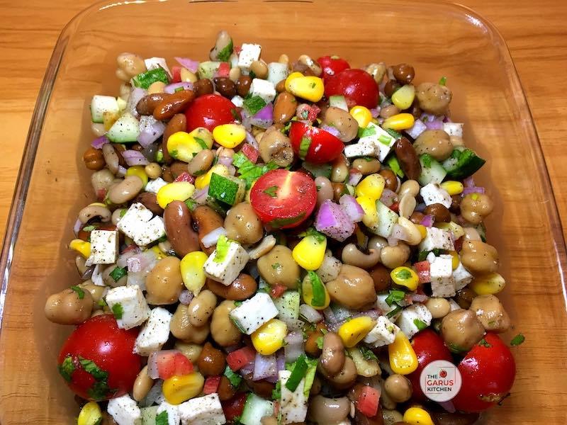 mixed bean and tofu salad recipe