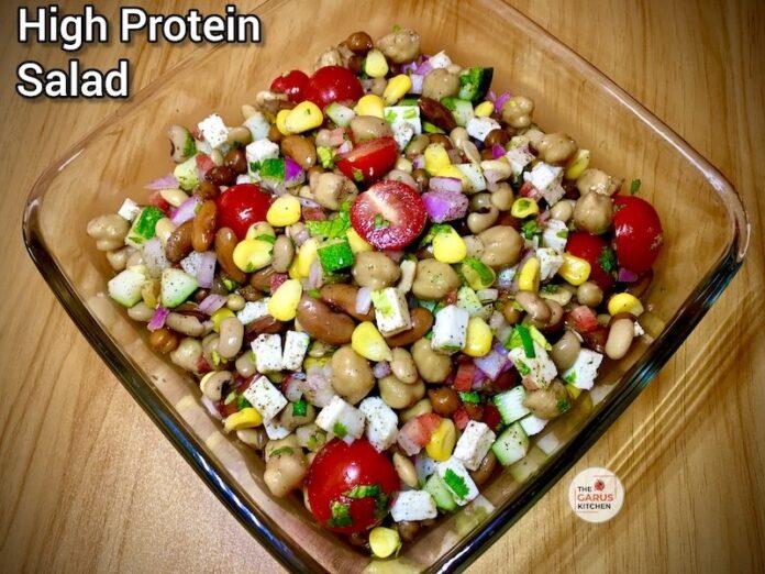 high protein salad recipe for weight loss | mixed bean and tofu salad recipe