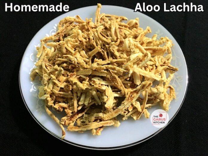 homemade aloo lachha recipe | sun-dried potato lachha for long storage