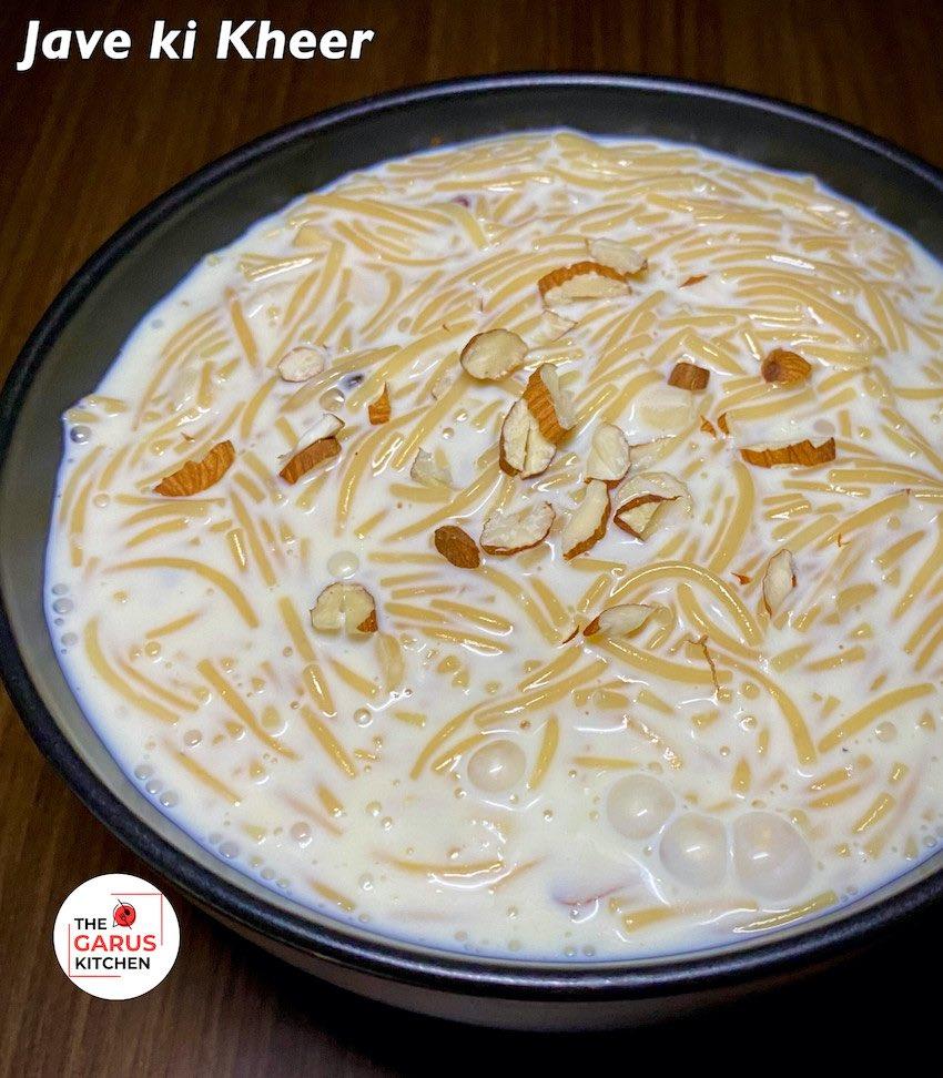 seviyan kheer recipe | meethe jave | jave ki kheer recipe