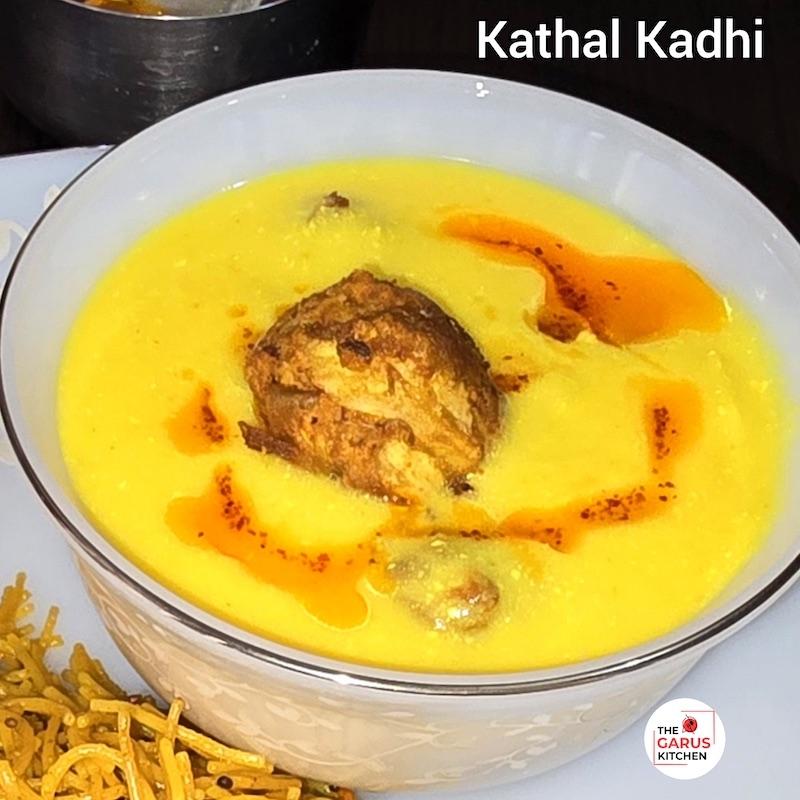 kathal kadhi recipe | jackfruit kadhi recipe