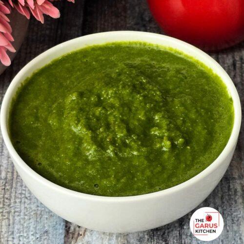 Coriander Garlic Chutney Recipe | Dhaniya Lahsun Chutney Recipe