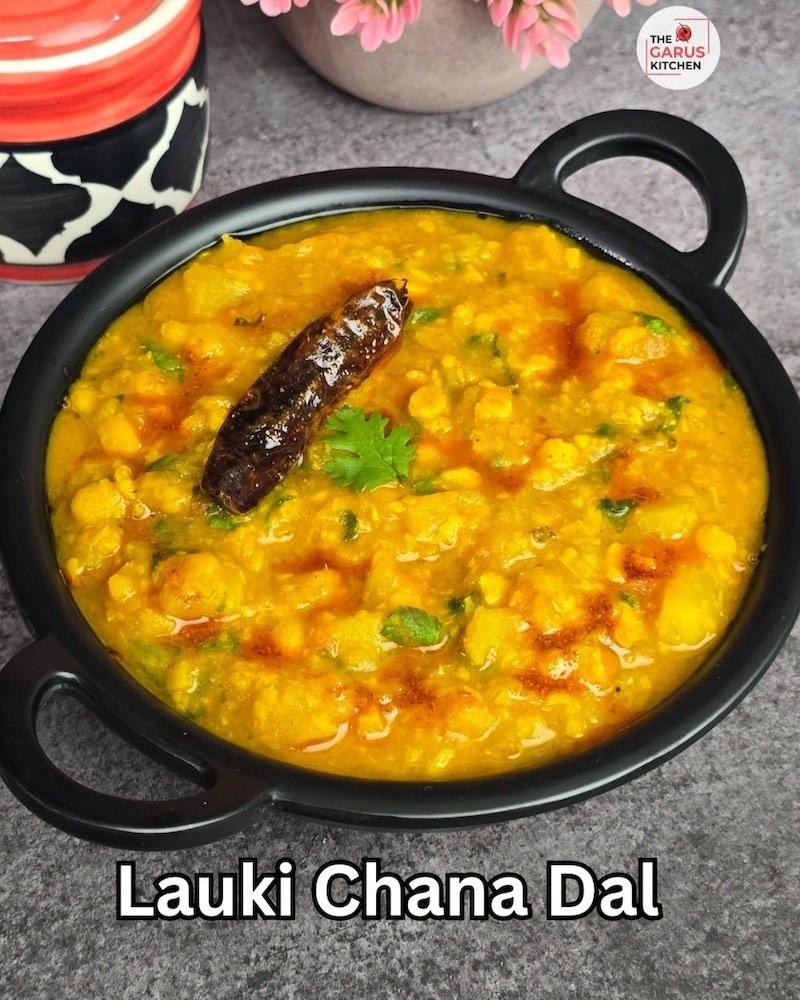 Lauki Chana Dal Recipe | One Pot Pressure Cooker Indian Dal Recipe