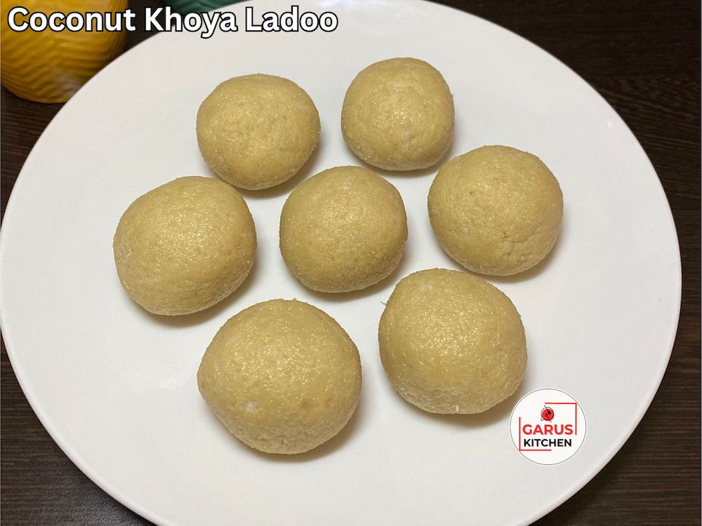 Soft Coconut Khoya Ladoo Recipe | Easy Mawa Nariyal Laddu Recipe