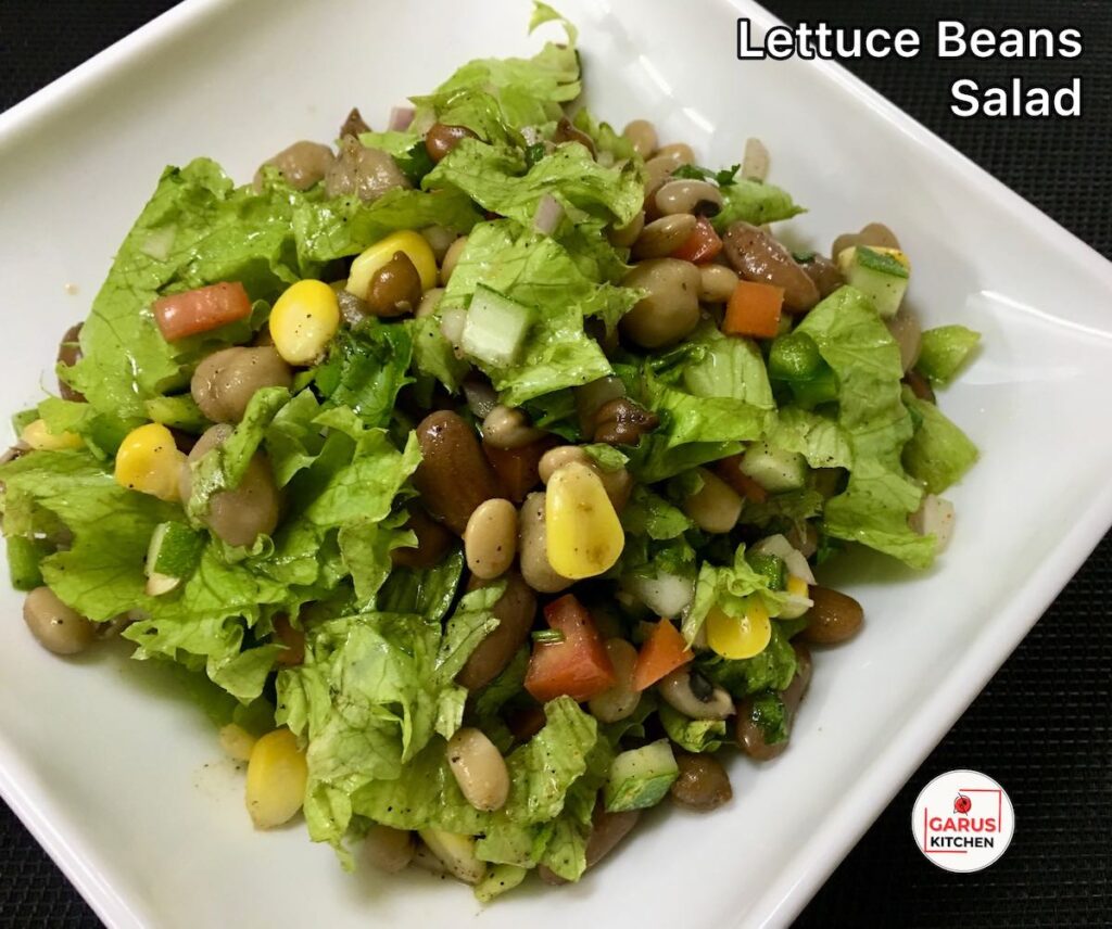 Mexican-Style Lettuce Beans Salad Recipe | Healthy Mixed Bean Salad Recipe