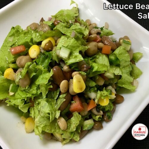 Mexican-Style Lettuce Beans Salad Recipe | Healthy Mixed Bean Salad Recipe