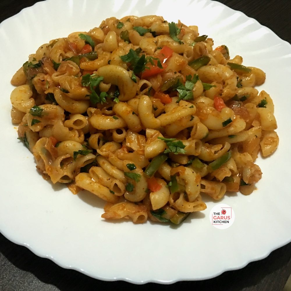 Indian style veg macaroni pasta recipe | vegetable macaroni recipe